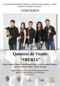 2015-12-19 Cartel concierto quinteto de viento Iberia