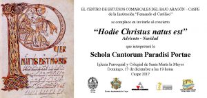 2017-12-17 INVITACIÓN CONCIERTO SCHOLA CANTORUM