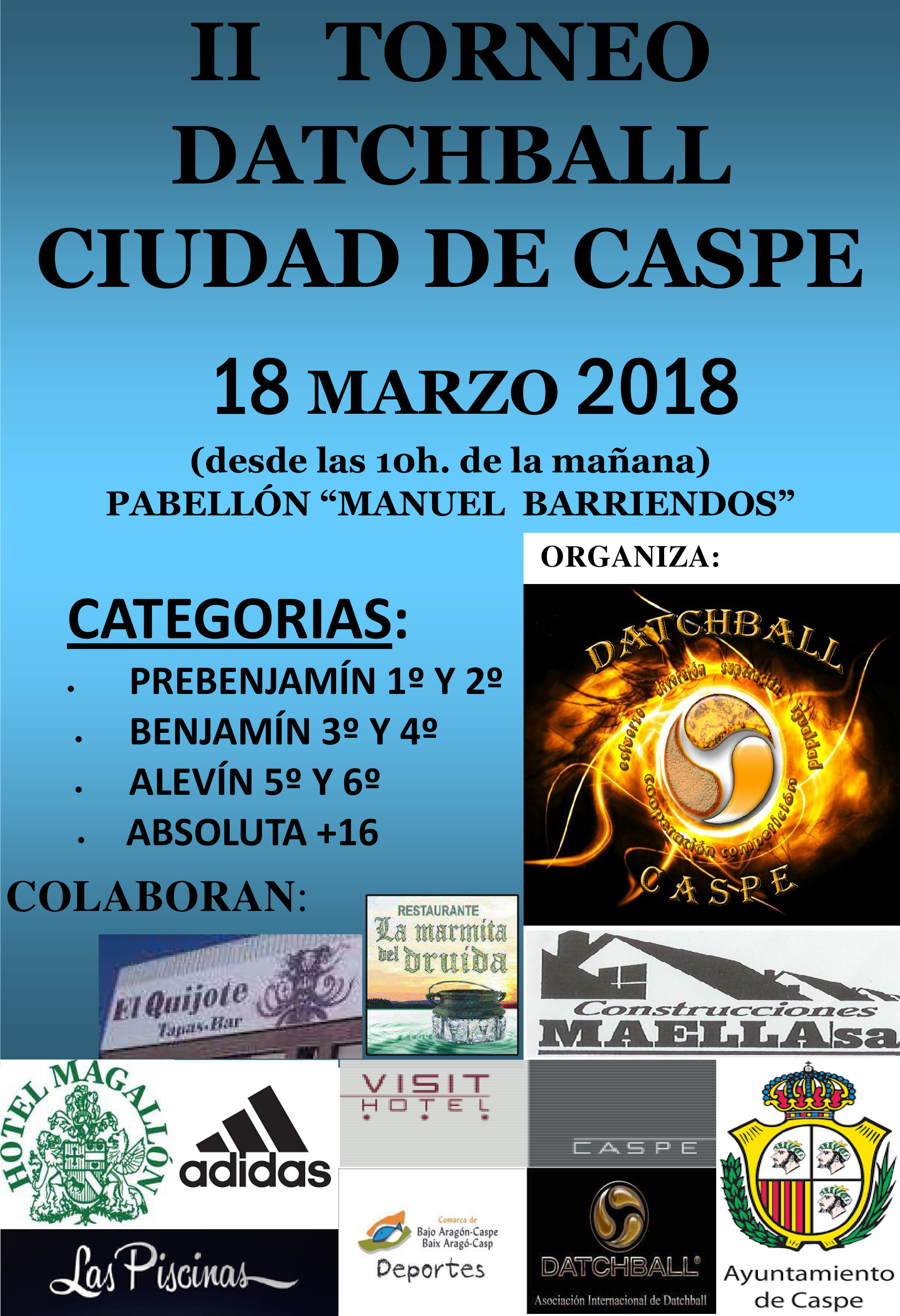 TORNEO DATCHBALL CIUDAD DE CASPE | Bienvenidos a la página oficial Caspe