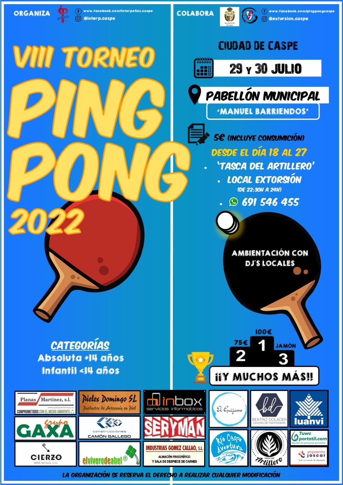 VIII Torneo de Ping Pong 2022 Bienvenidos a la página oficial del