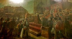 Lienzo Compromiso de Caspe por Emilio Fortuni