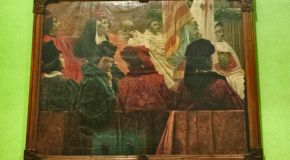 Lienzo Compromiso de Caspe por Salvador Viniergra